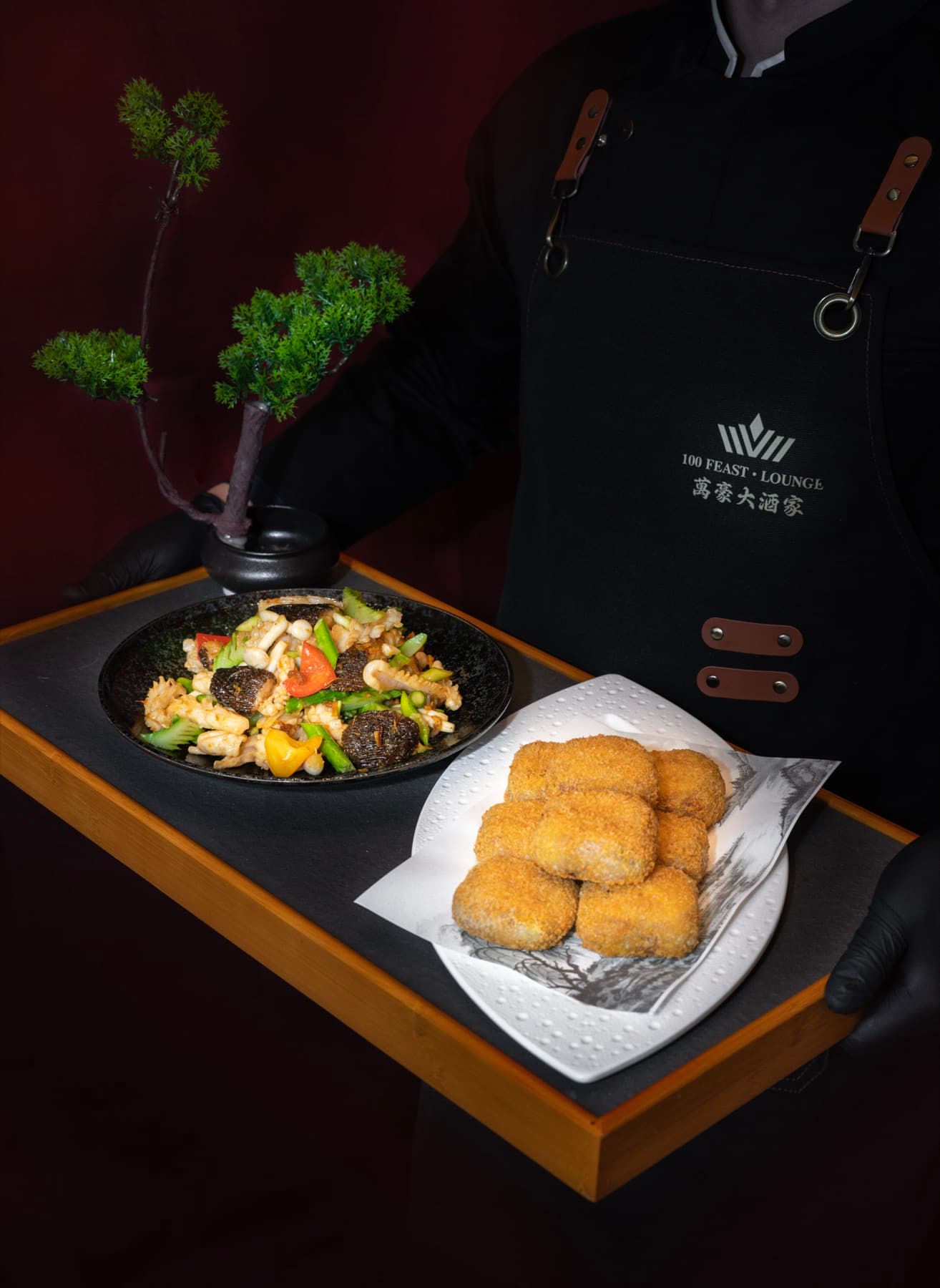 Chef presenting a signature dish