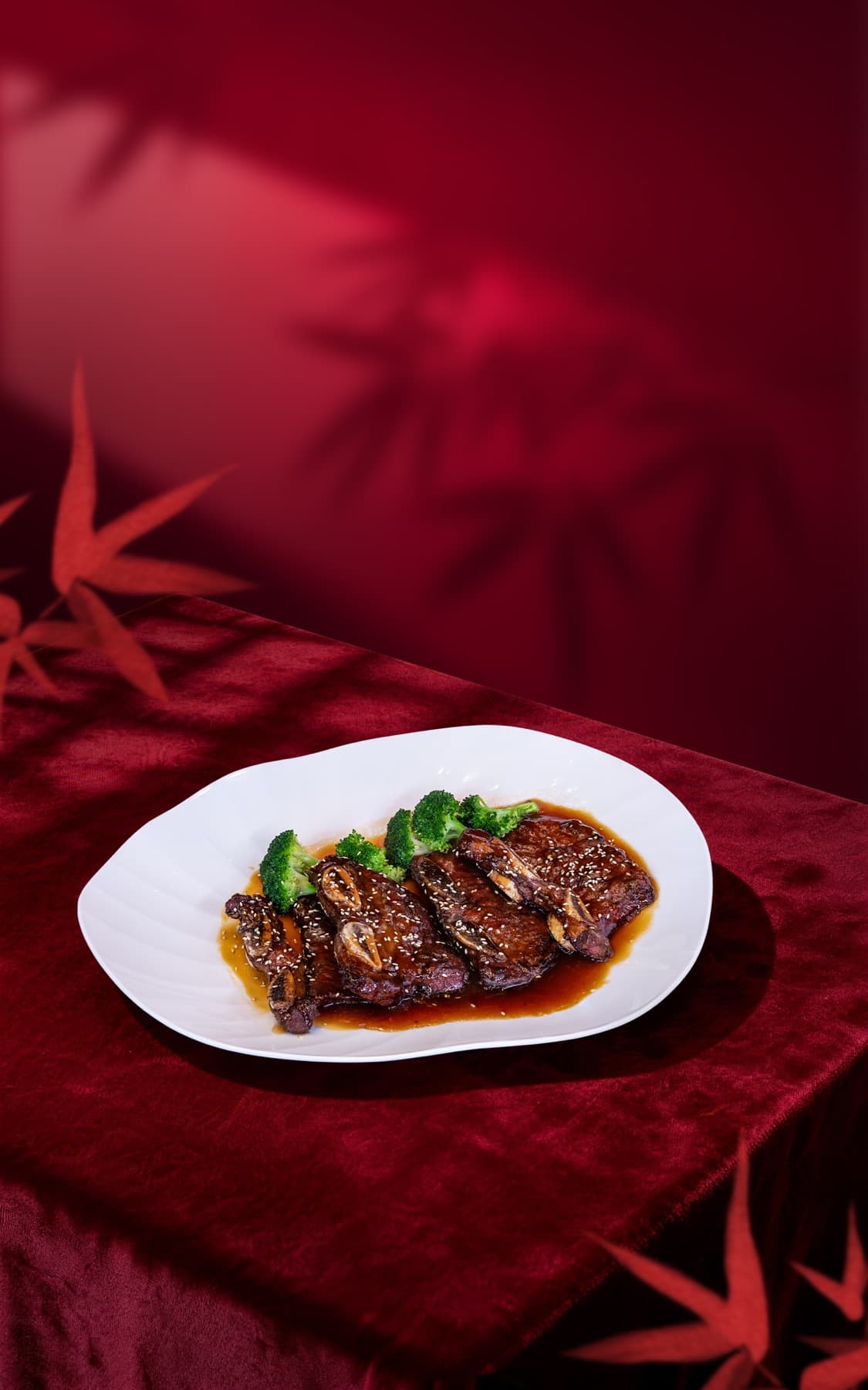 Flame-seared beef short ribs