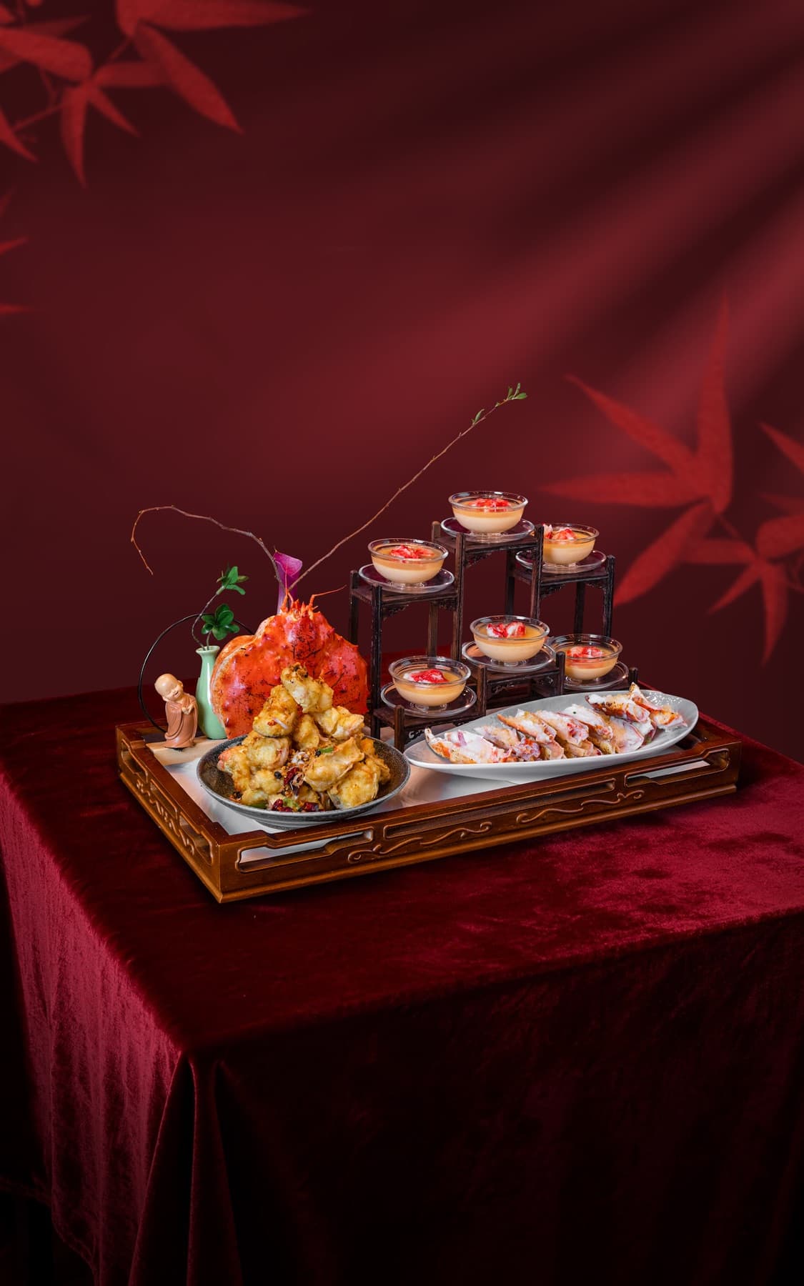 King crab trilogy platter