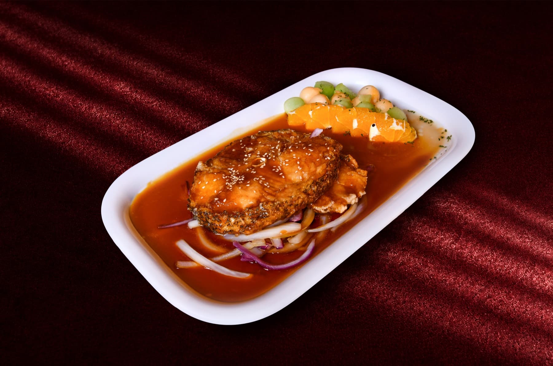 Braised mandarin fish in premium soy