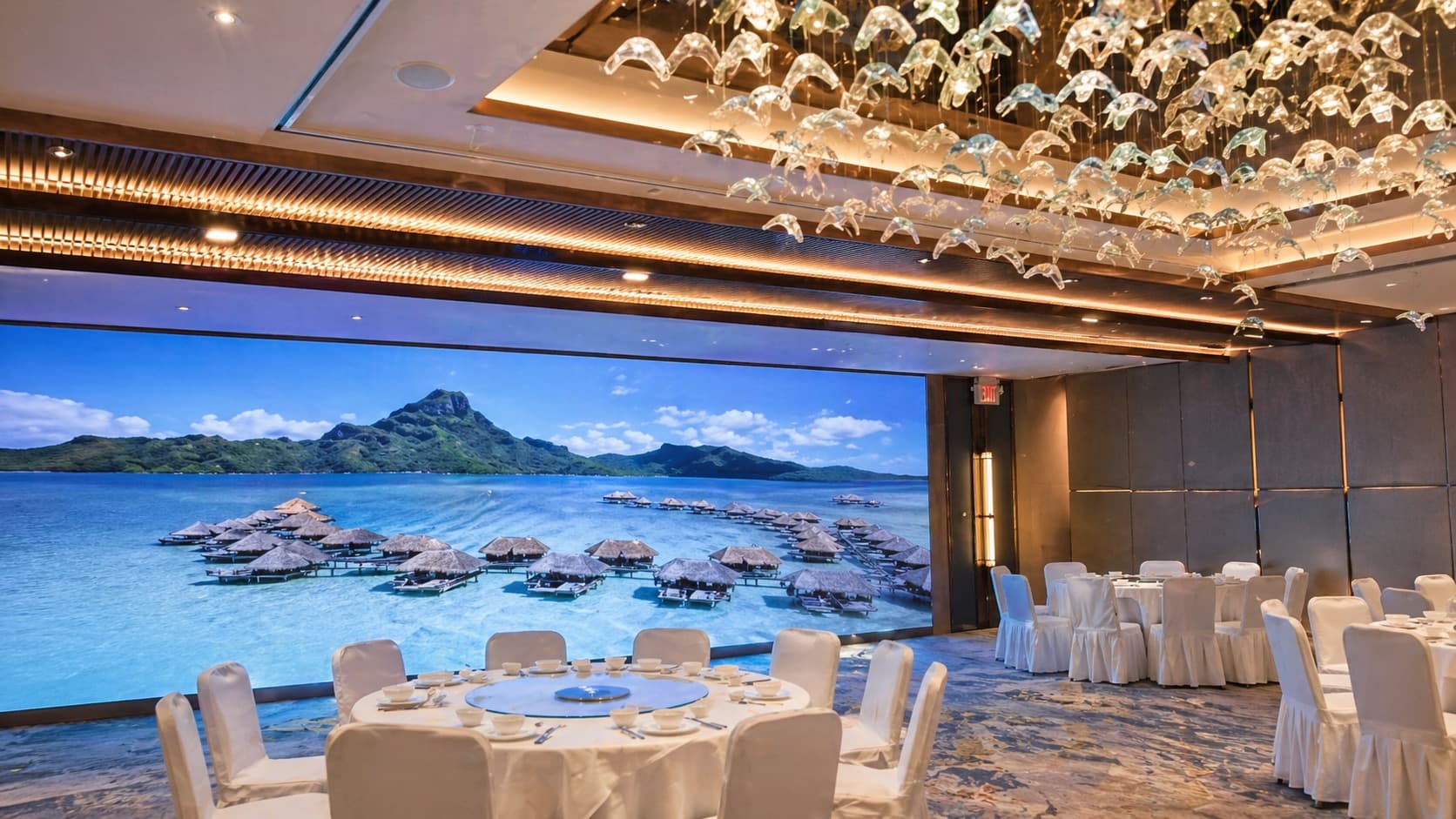 Ballroom with LED screen display